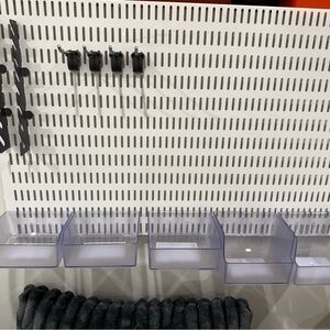 Wall-Mount Clear Bin Organizer - Set of 5